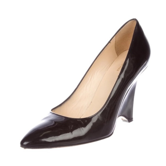 KATE SPADE NEW YORK Patent Leather Wedges Sz 8.5 - Picture 2 of 5